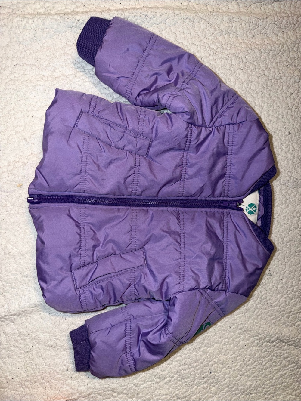 Kids Purple Puffer Jacket - Lightweight Warmth